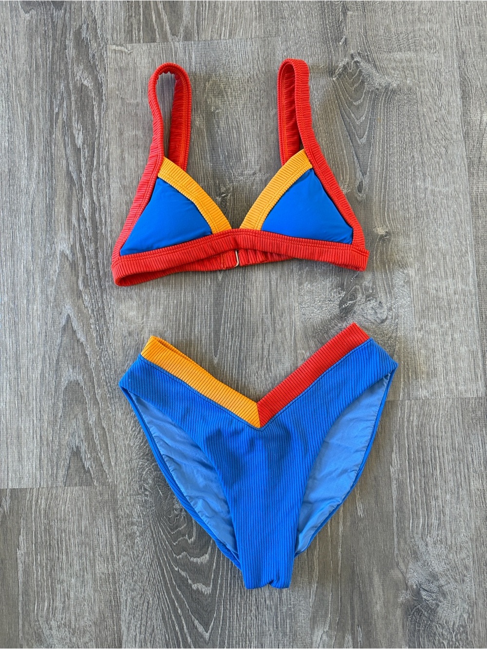ONEONE Blue, Orange & Yellow  Bikini Set